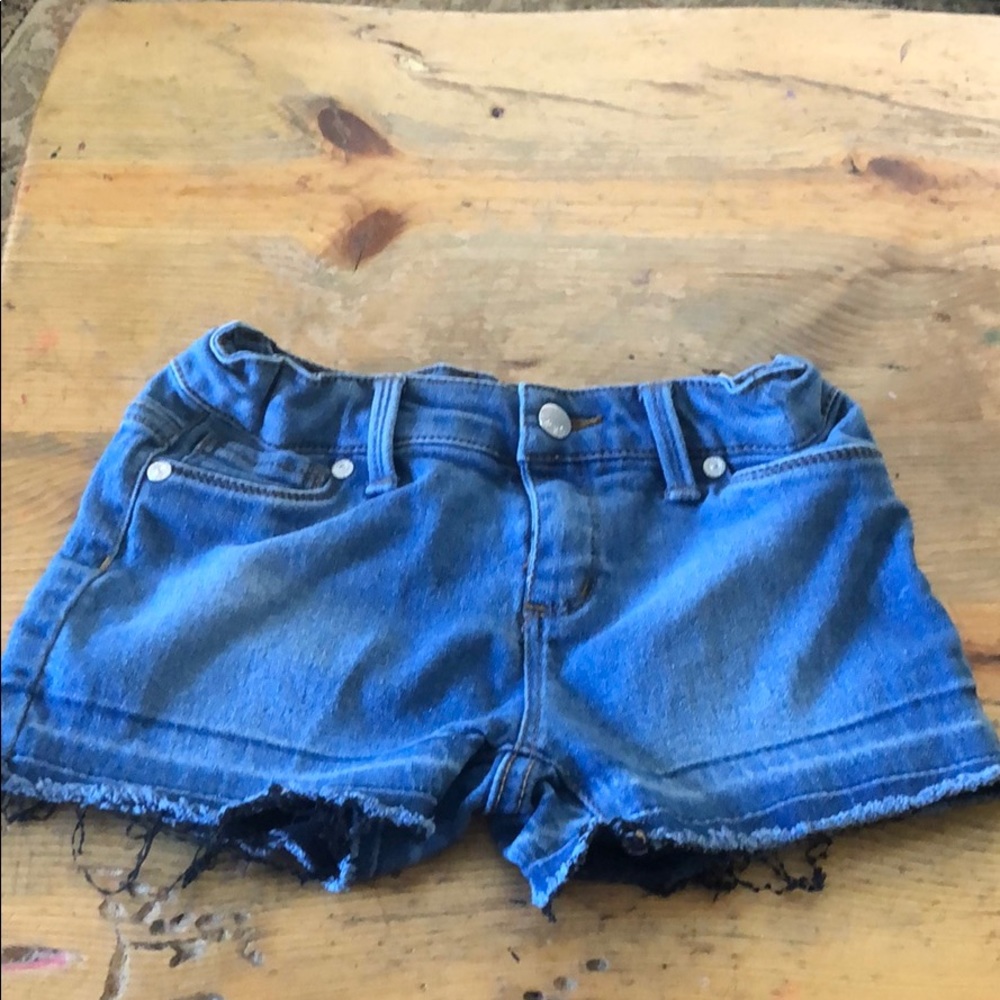 Girls distressed jean shorts